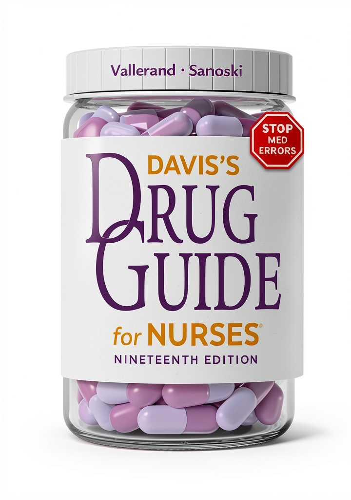 Installing FA Davis Nursing Pharmacology Book 19th Edition English on a wooden desk