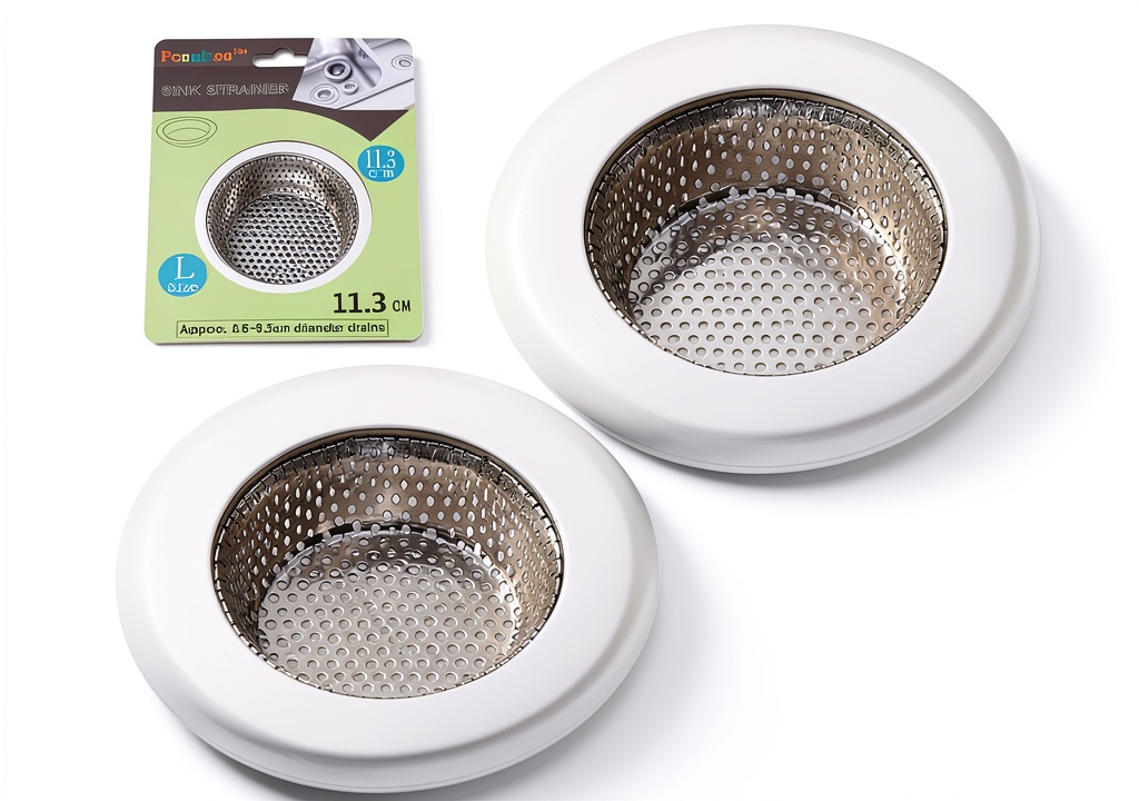 Fengbao stainless steel sink strainer installed in a kitchen sink