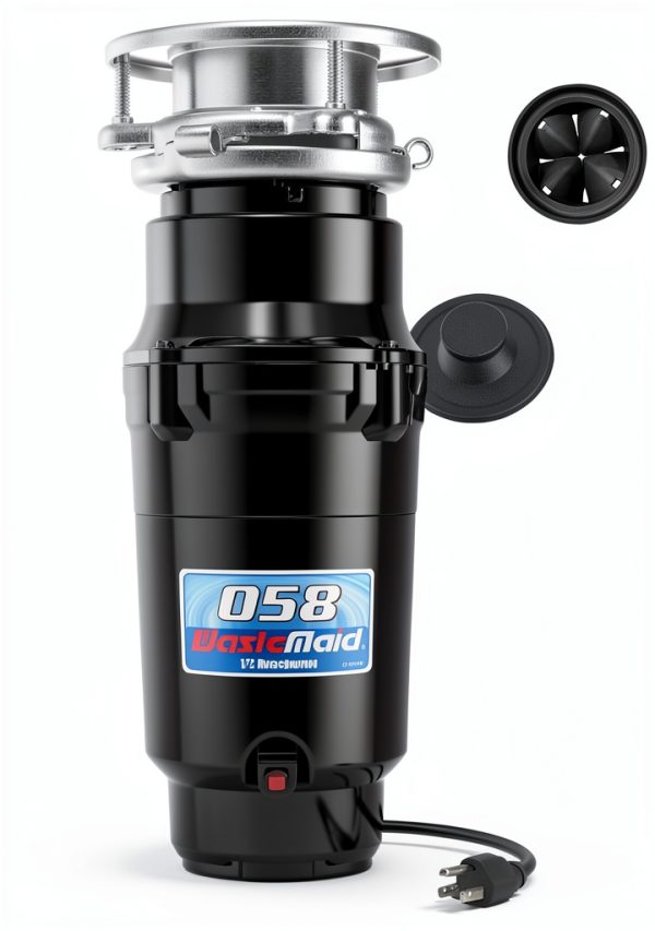 Waste Maid 1/2 HP Economy Garbage Disposal 058 Stainless Steel Black-0