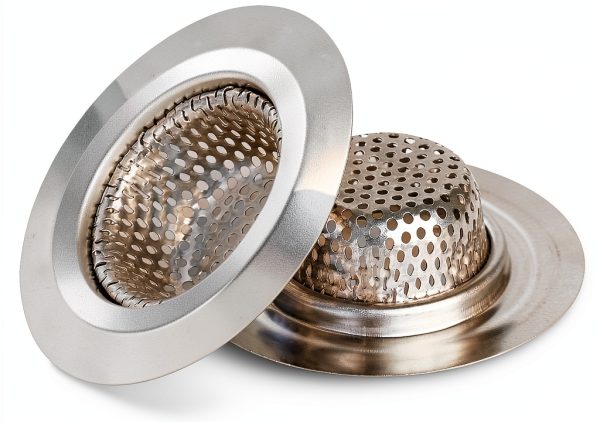 Ohtomber Stainless Steel Shower Drain Hair Catcher 2PCS Silver-0