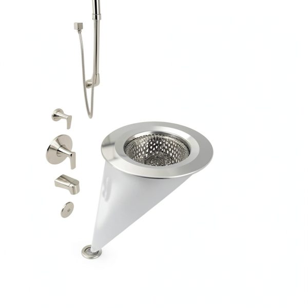 Ohtomber Stainless Steel Shower Drain Hair Catcher 2PCS Silver-5