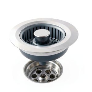 Nipoko Stainless Steel Sink Strainer 2Pack Pop-Up Silver-0