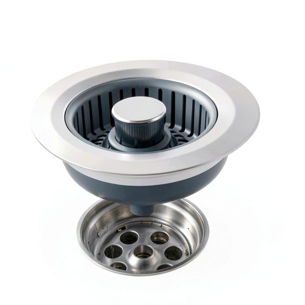 Nipoko Stainless Steel Sink Strainer 2Pack Pop-Up Silver-0