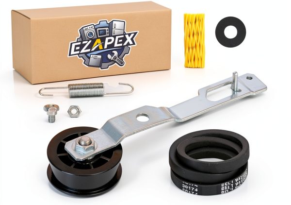 Washing Machine Idler Pulley Kit EZAPEX – Rubber Metal Tensioner-0