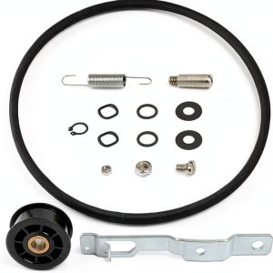 Delixike Washer Idler Pulley and Belt Tensioner Kit 959P3 Metal Rubber-0